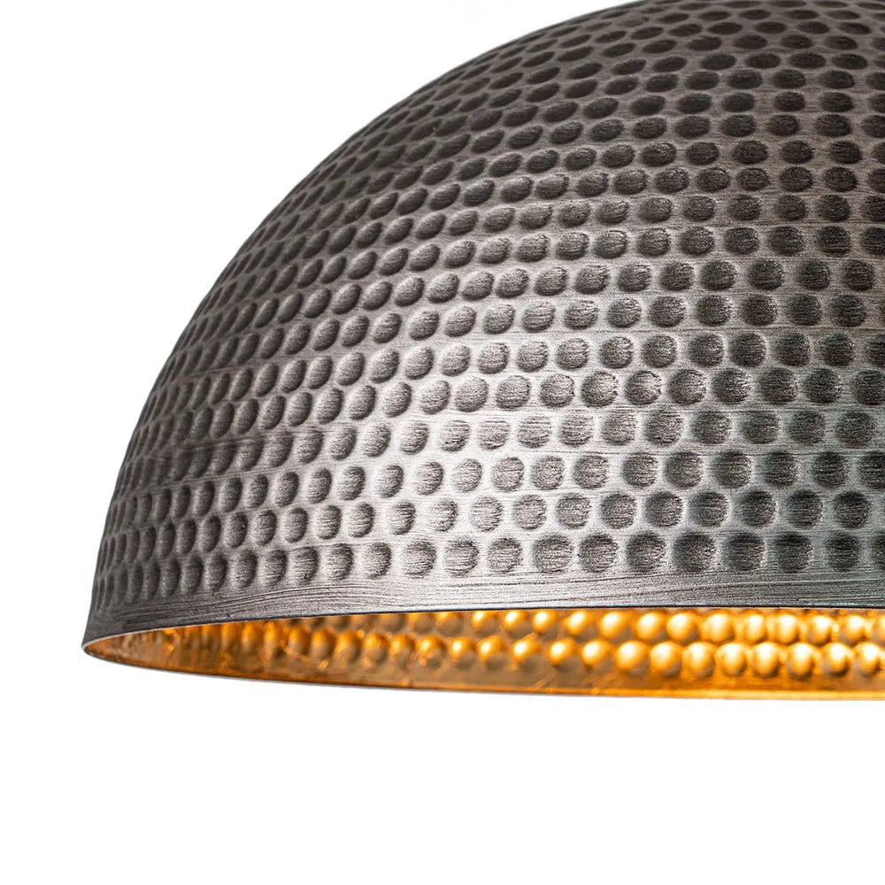 Calix Industrial Hammered Metal Dome Pendant Light