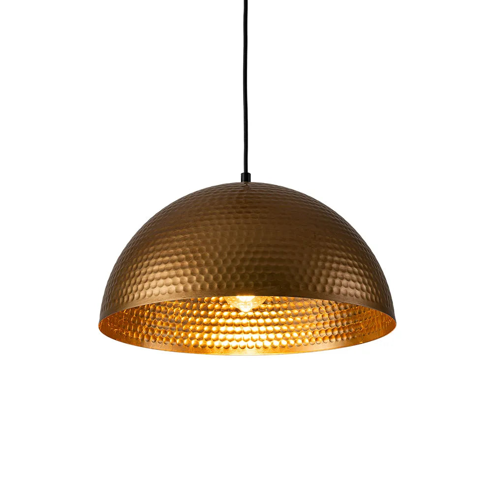 Calix Industrial Hammered Metal Dome Pendant Light