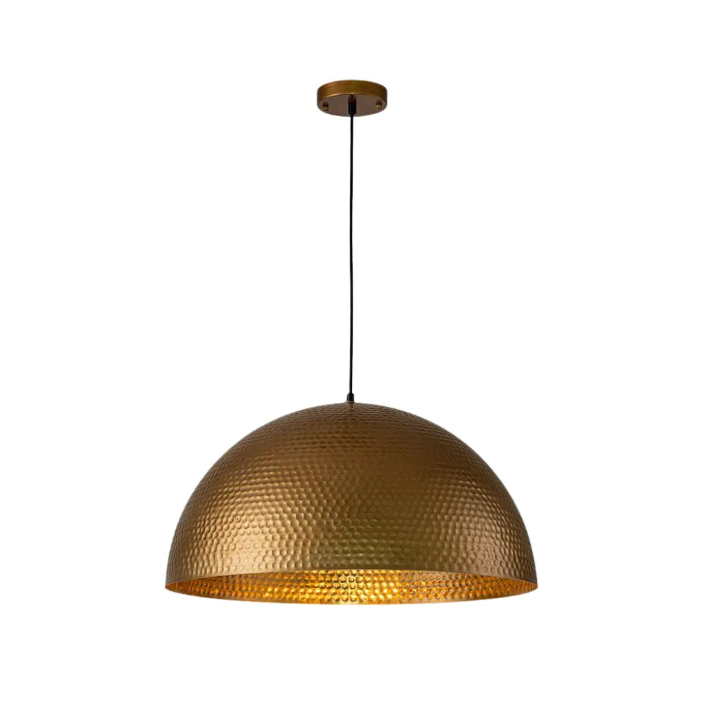 Calix Industrial Hammered Metal Dome Pendant Light
