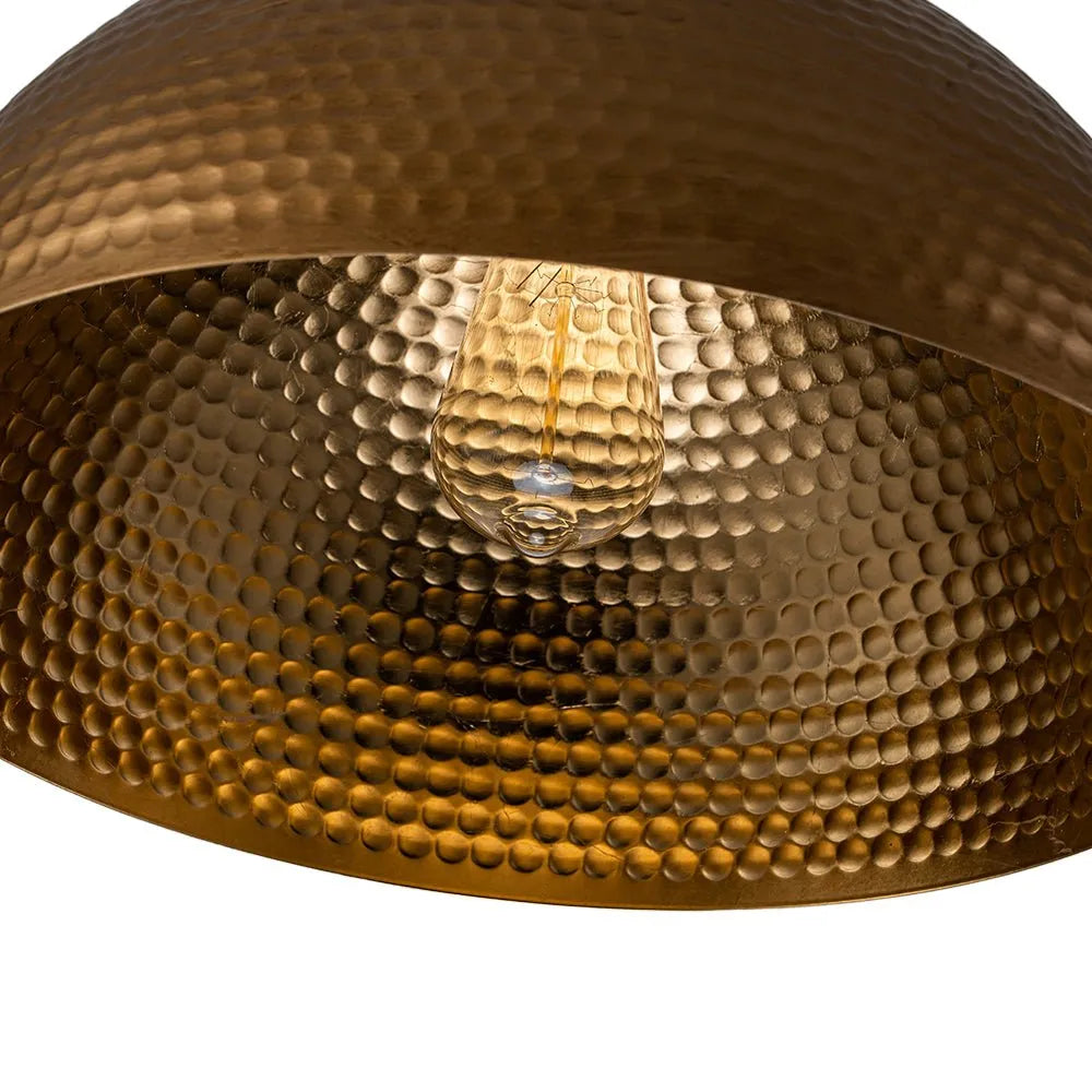 Calix Industrial Hammered Metal Dome Pendant Light