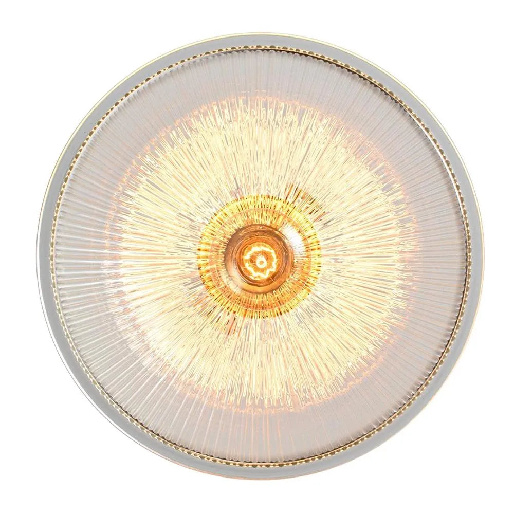 Sela Industrial Bronze & Glass Dome Pendant Light