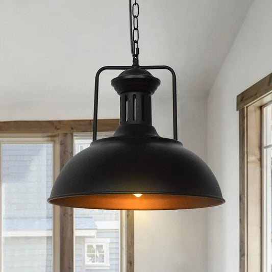 Industrial Metal Dome Pendant Light
