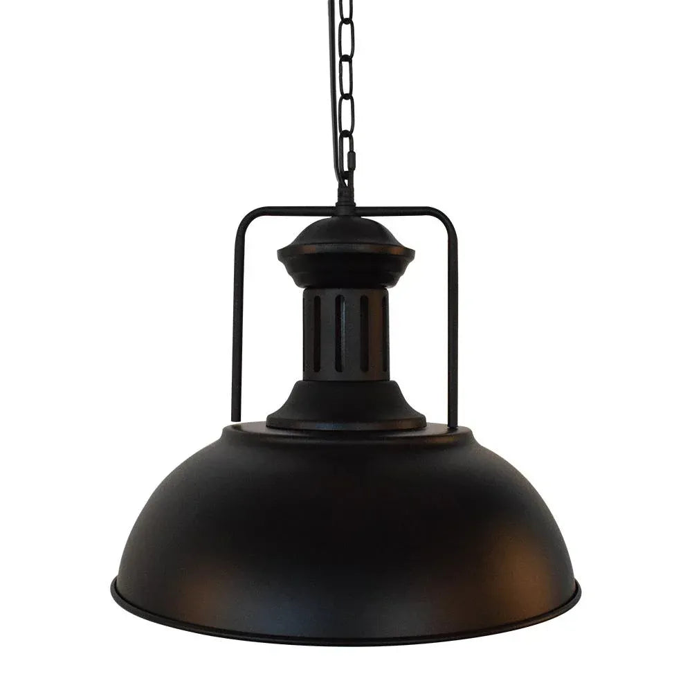 Yseult Industrial Hammered Metal Dome Pendant Light