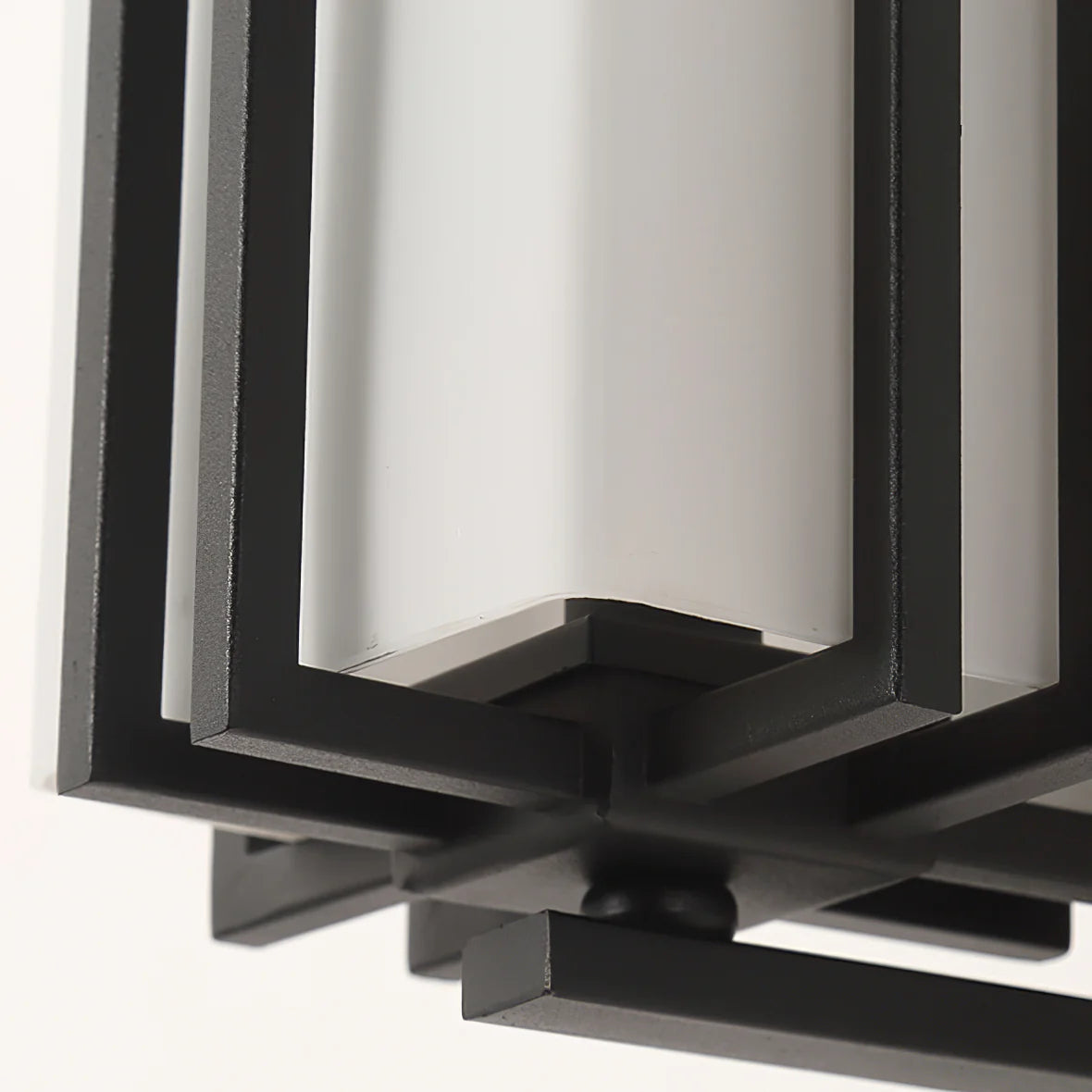 Rowan Retro Industrial Frosted Glass Outdoor Wall Light