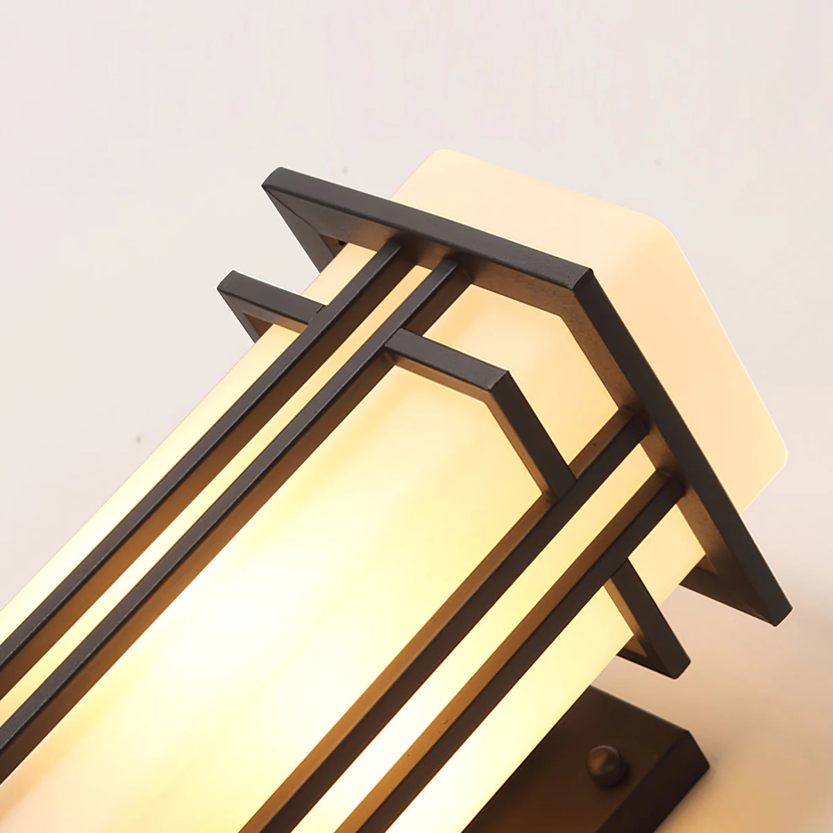 Rowan Retro Industrial Frosted Glass Outdoor Wall Light