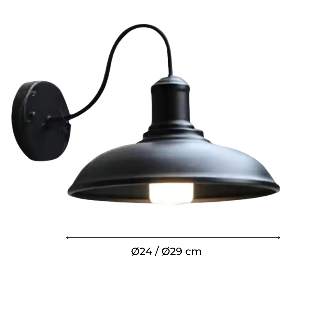 Lara Industrial Bowl Iron Wall Light