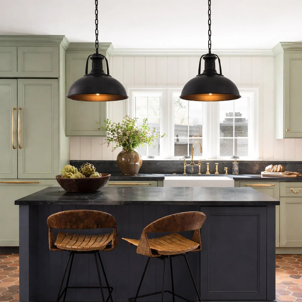 Yseult Industrial Hammered Metal Dome Pendant Light