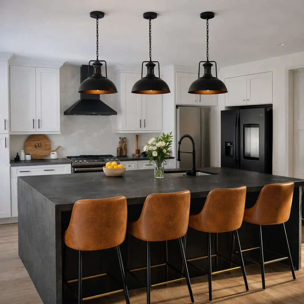 Yseult Industrial Hammered Metal Dome Pendant Light