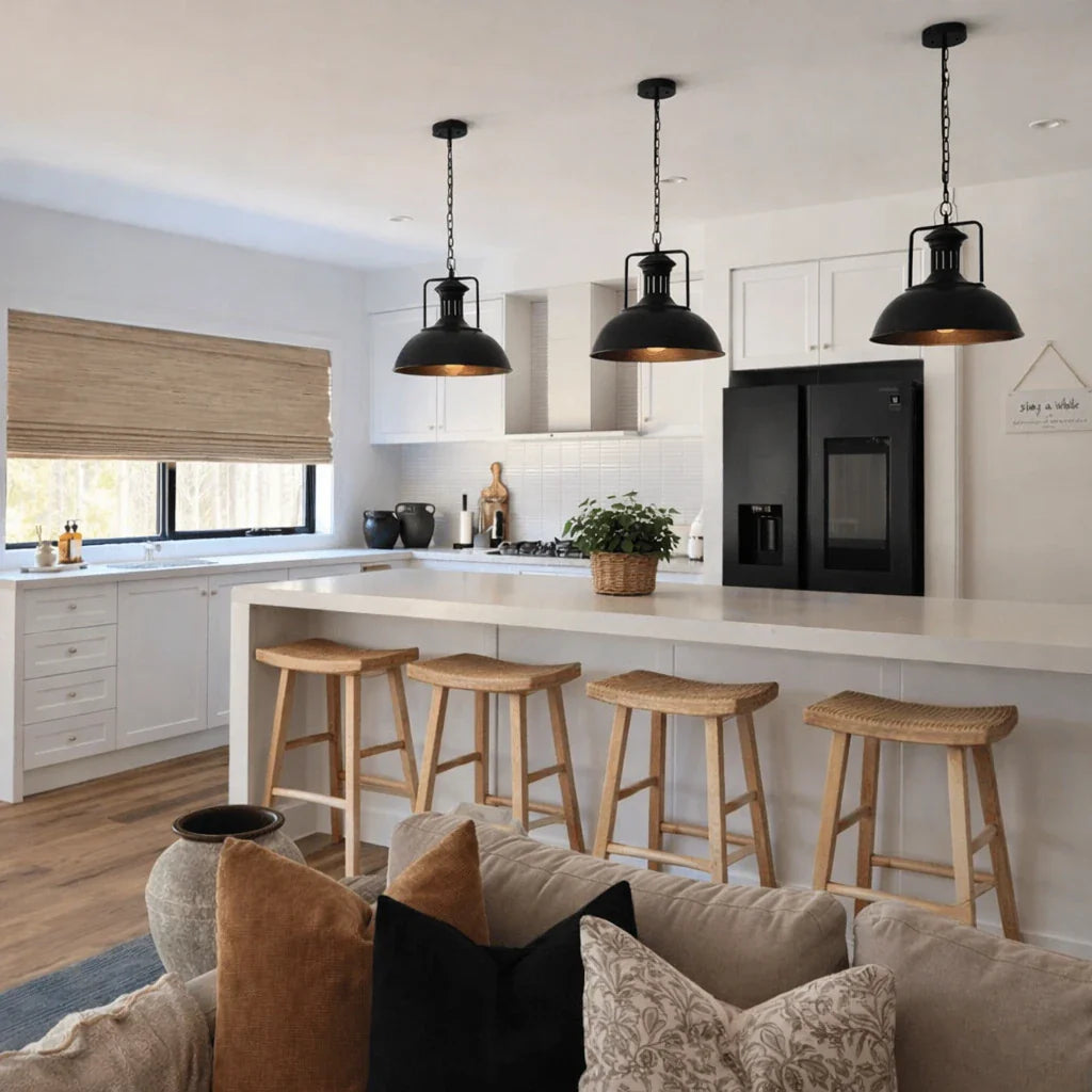 Yseult Industrial Hammered Metal Dome Pendant Light