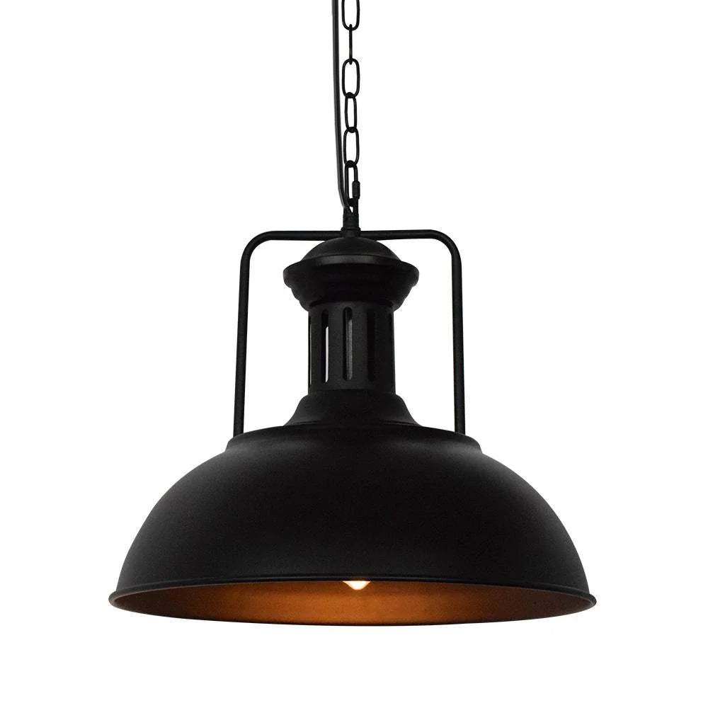 Yseult Industrial Hammered Metal Dome Pendant Light