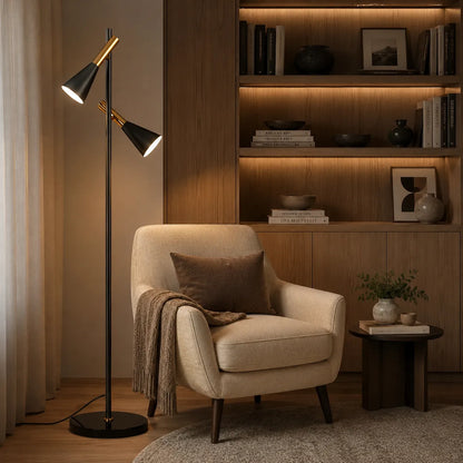 Iron Mouth Marble Adjustable Floor Lamp