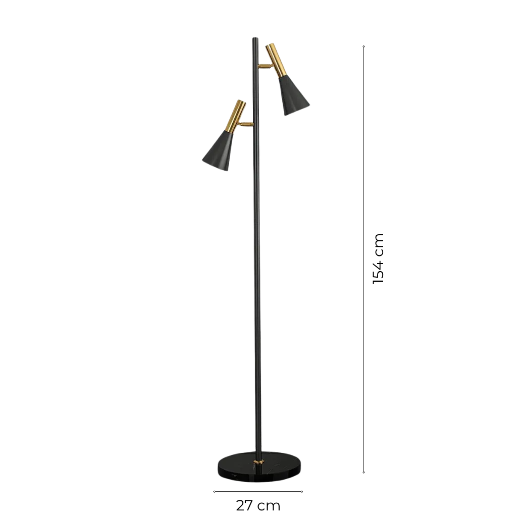 Iron Mouth Marble Adjustable Floor Lamp