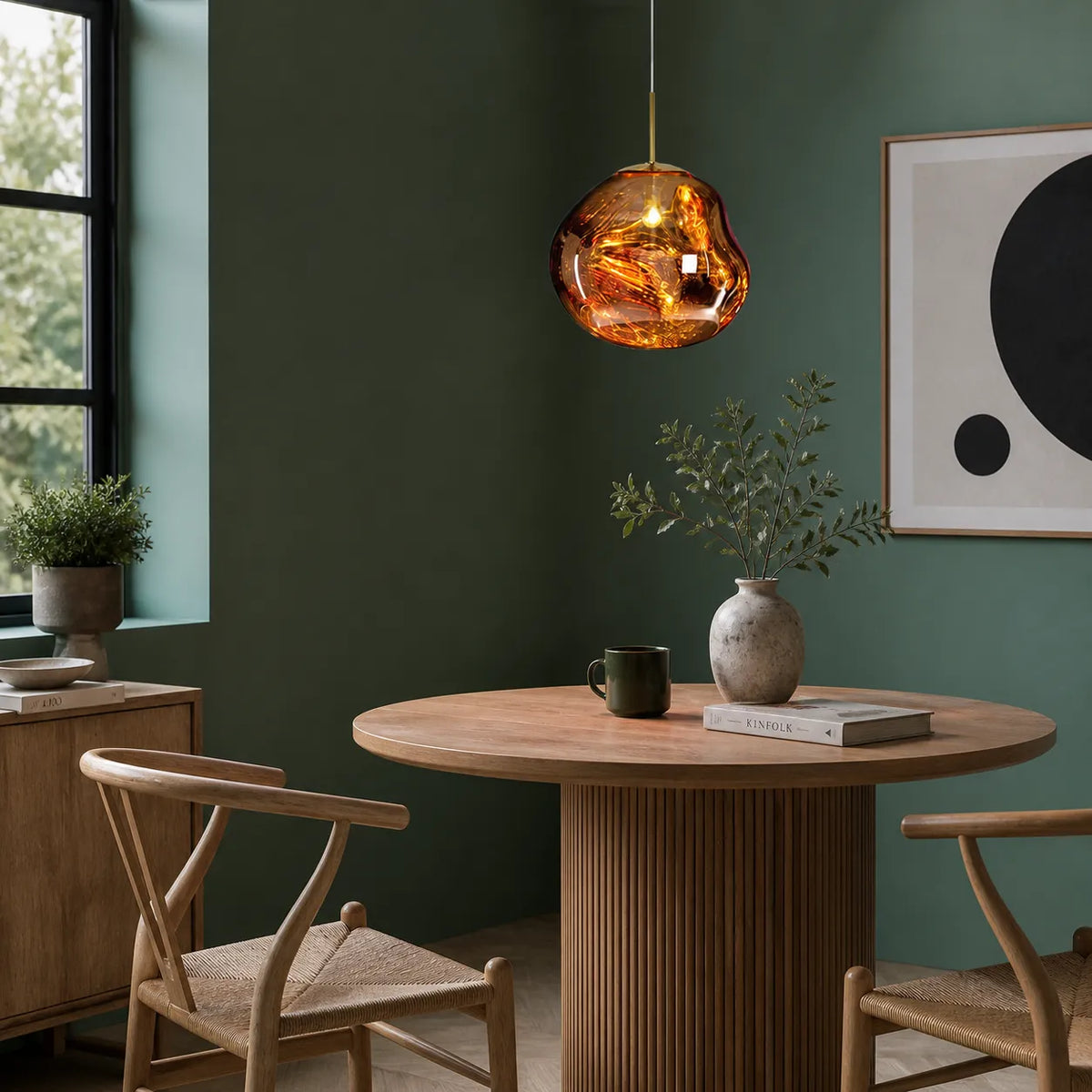 Sabine Sculptural Melt-Effect Polycarbonate Pendant Light