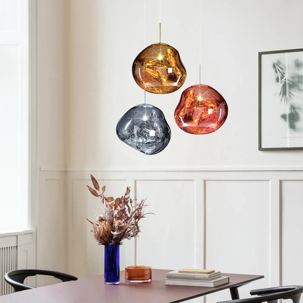 Sabine Sculptural Melt-Effect Polycarbonate Pendant Light