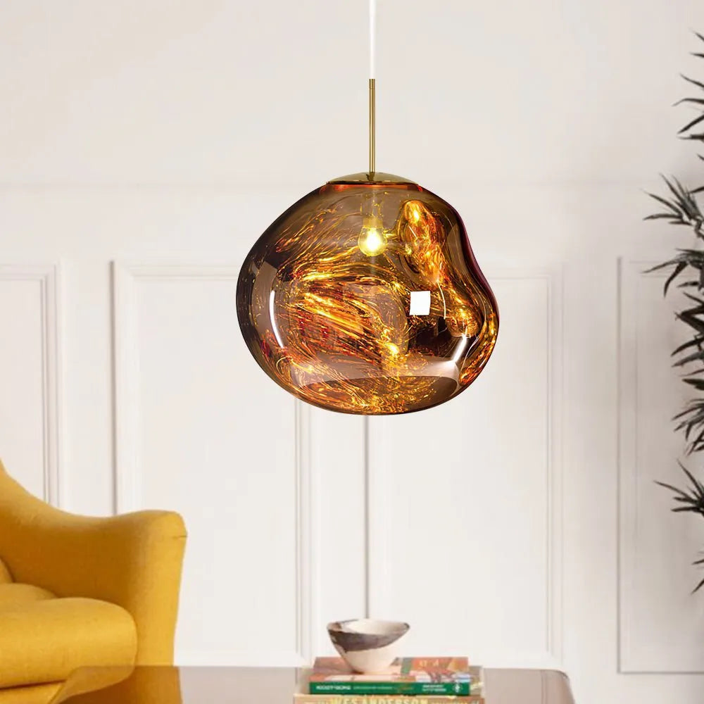 Sabine Sculptural Melt-Effect Polycarbonate Pendant Light