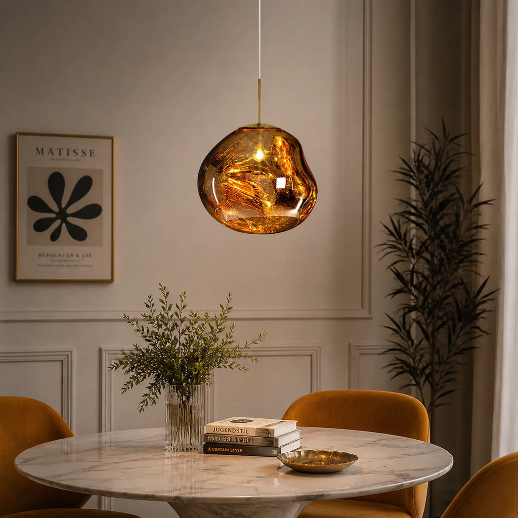 Sabine Sculptural Melt-Effect Polycarbonate Pendant Light