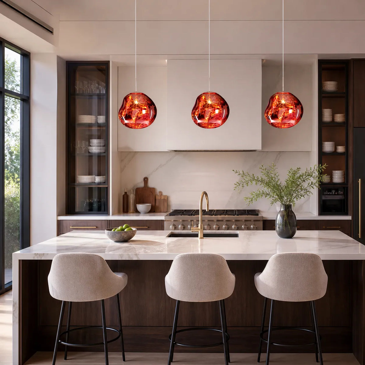 Sabine Sculptural Melt-Effect Polycarbonate Pendant Light