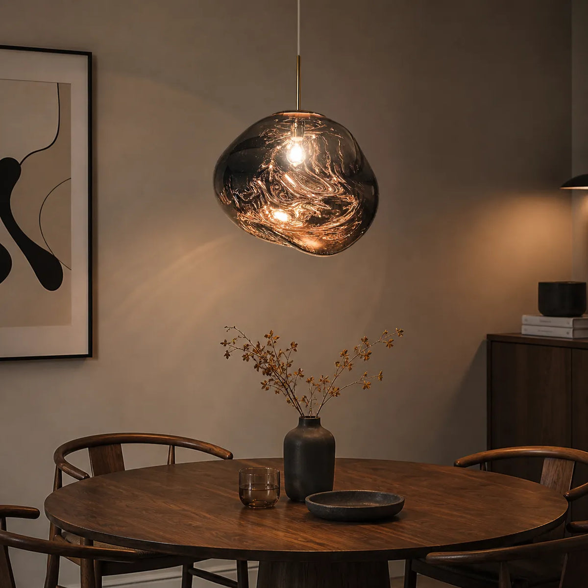 Sabine Sculptural Melt-Effect Polycarbonate Pendant Light