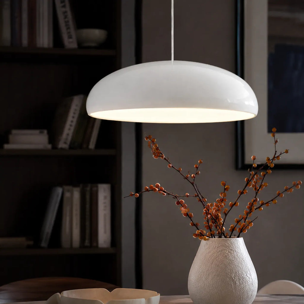 Xavier Italian Sculptural Metal Dome LED Pendant Light