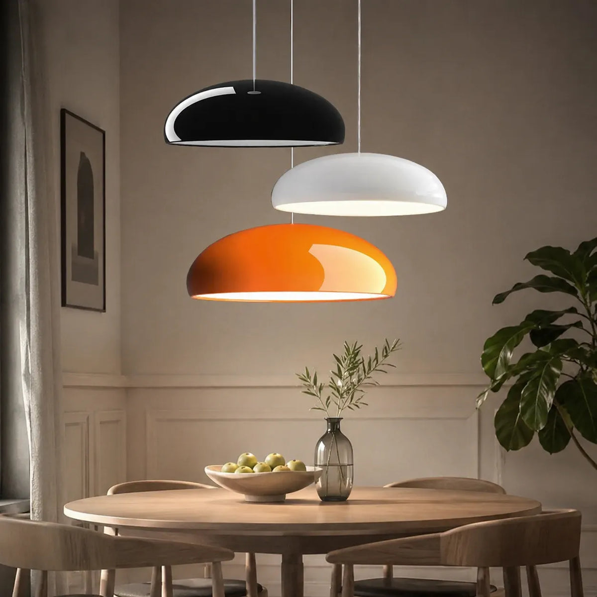 Xavier Italian Sculptural Metal Dome LED Pendant Light