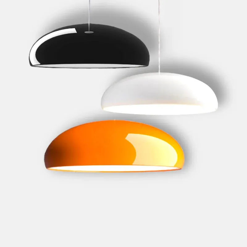 Xavier Italian Sculptural Metal Dome LED Pendant Light