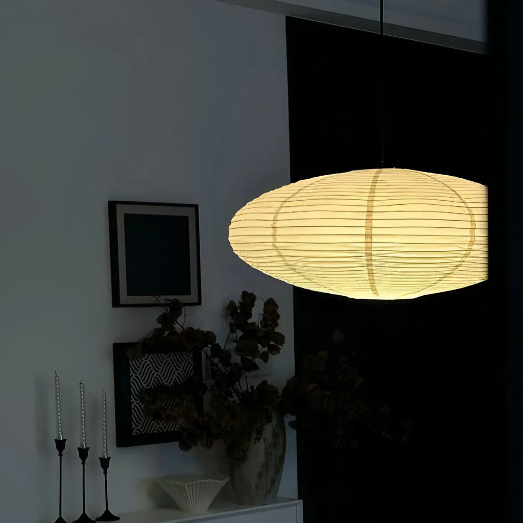 Juno Japandi Sculpted Mulberry Paper LED Pendant Light