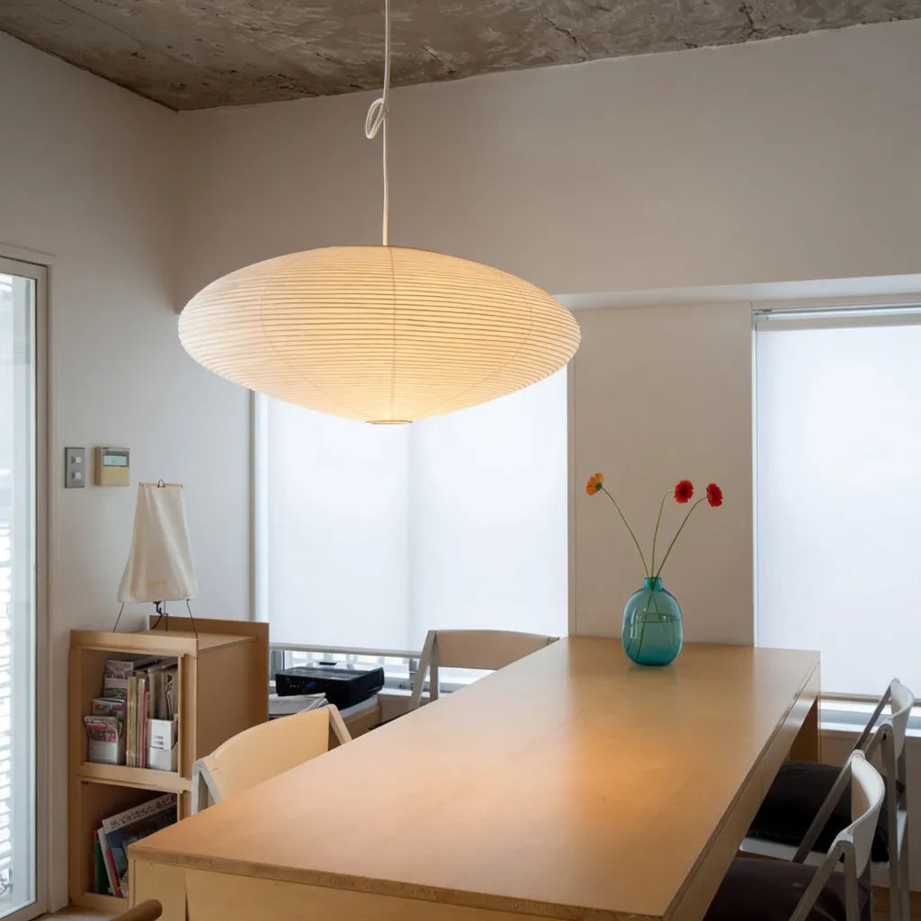 Juno Japandi Sculpted Mulberry Paper LED Pendant Light