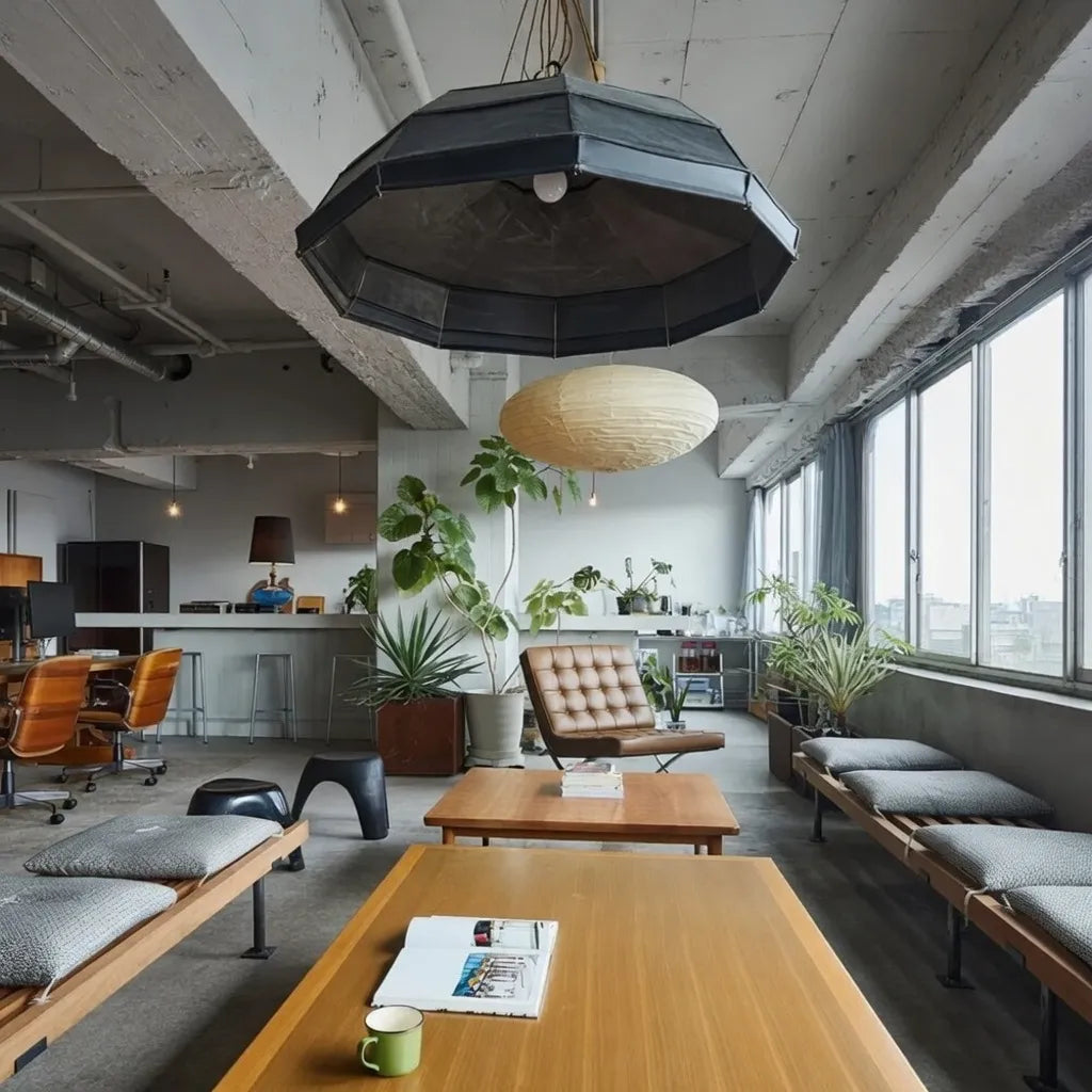 Juno Japandi Sculpted Mulberry Paper LED Pendant Light