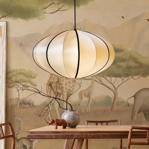 Japandi Silk Veil Pendant Light
