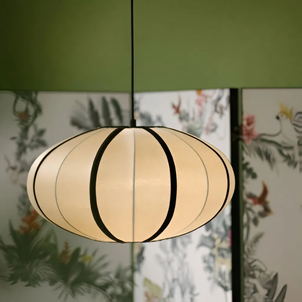 Willa Japandi Handcrafted Silk Pendant Light
