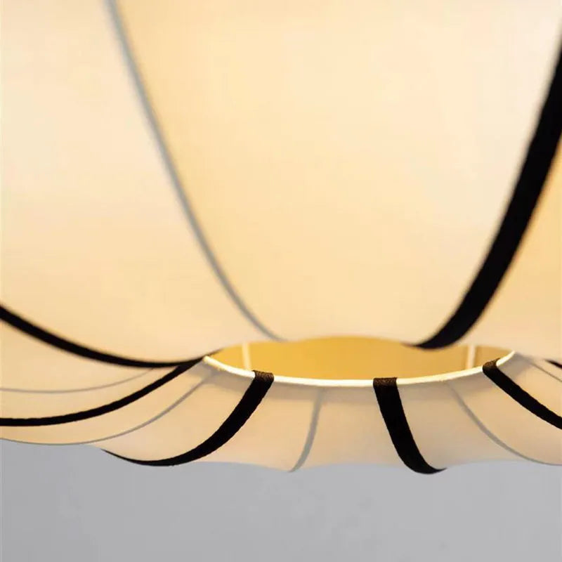 Willa Japandi Handcrafted Silk Pendant Light