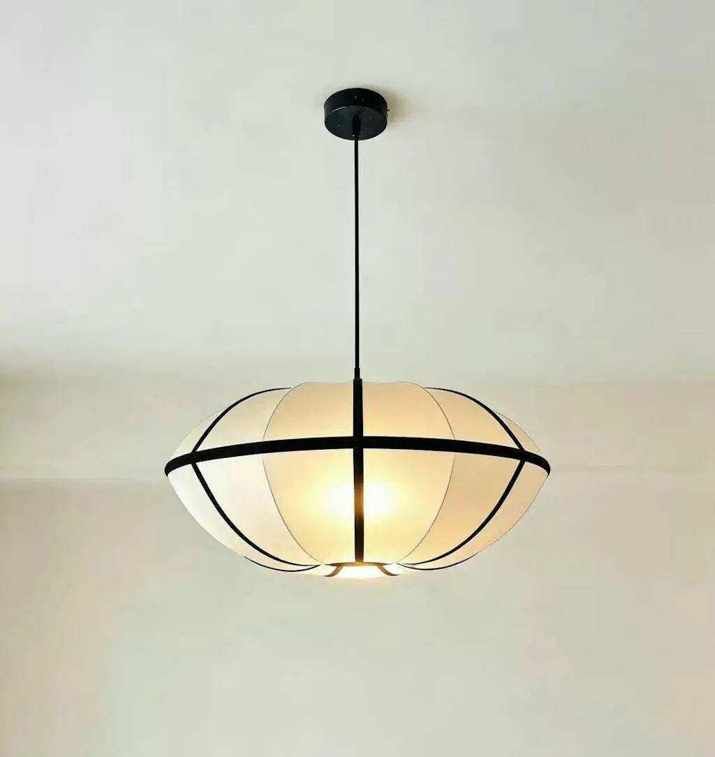 Willa Japandi Handcrafted Silk Pendant Light