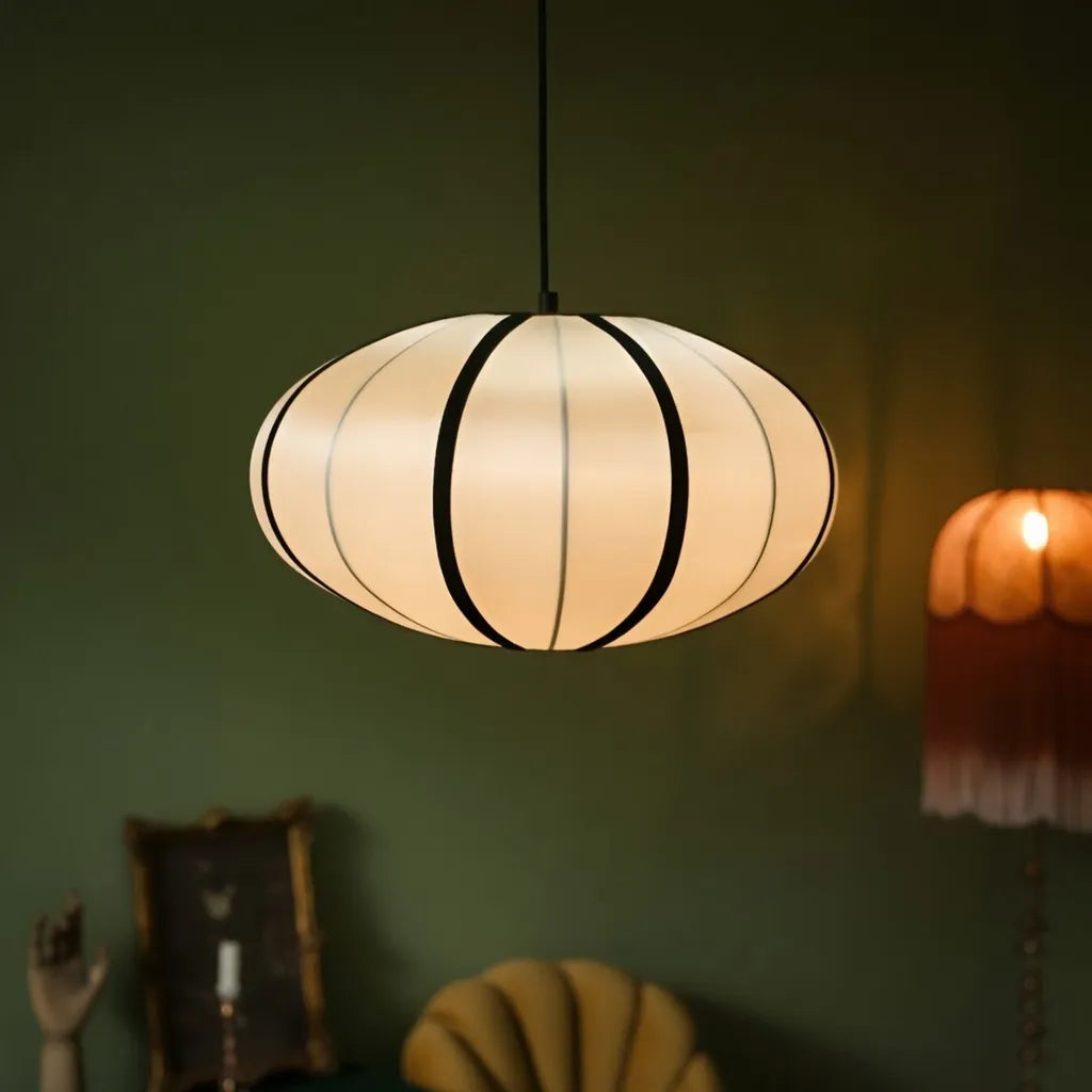 Willa Japandi Handcrafted Silk Pendant Light