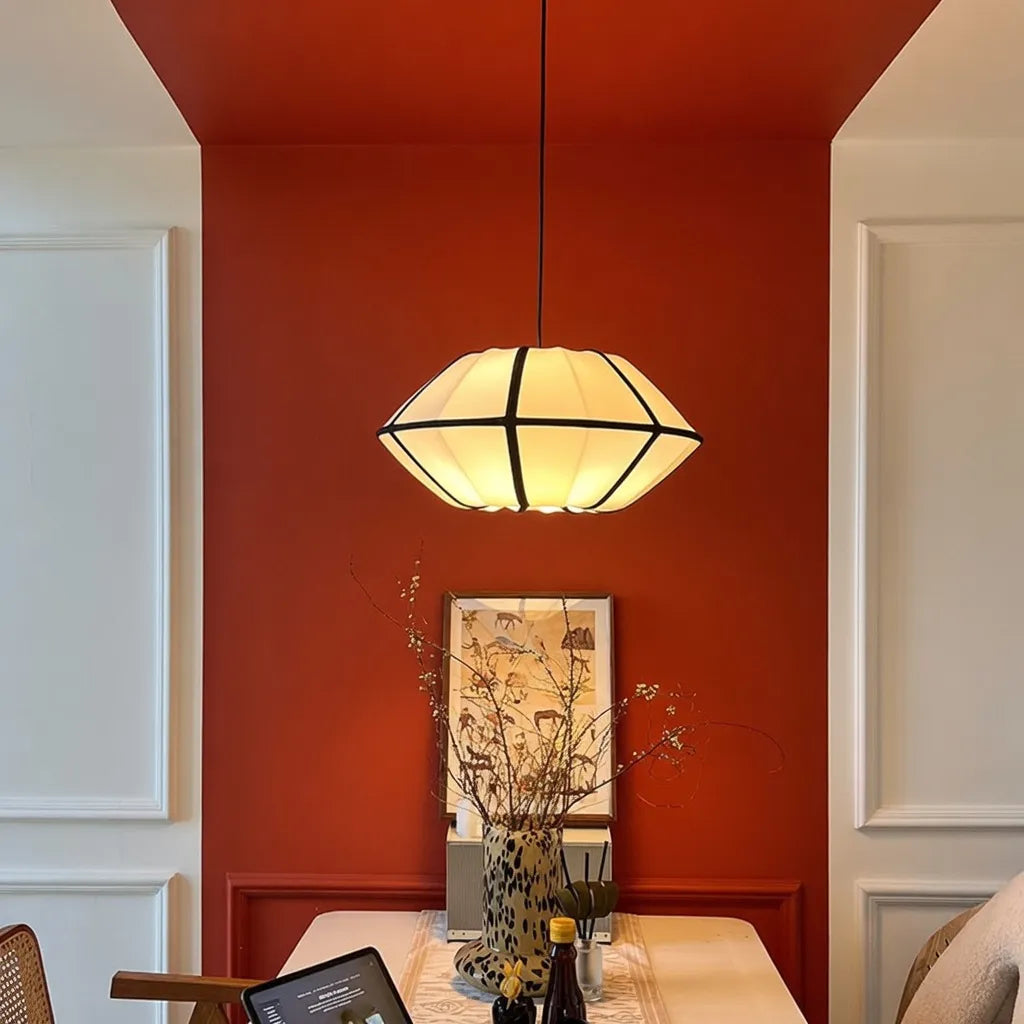 Willa Japandi Handcrafted Silk Pendant Light