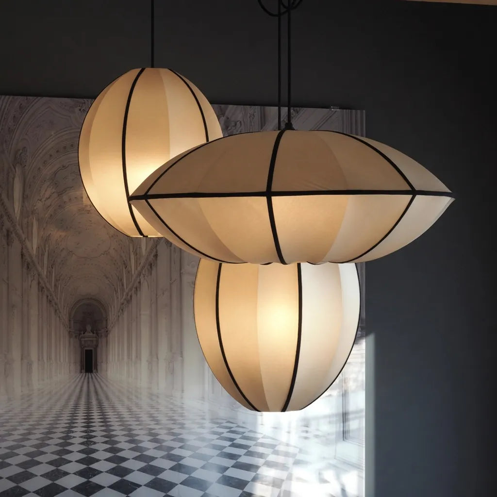 Willa Japandi Handcrafted Silk Pendant Light