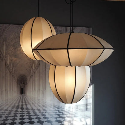 Japandi Silk Veil Pendant Light