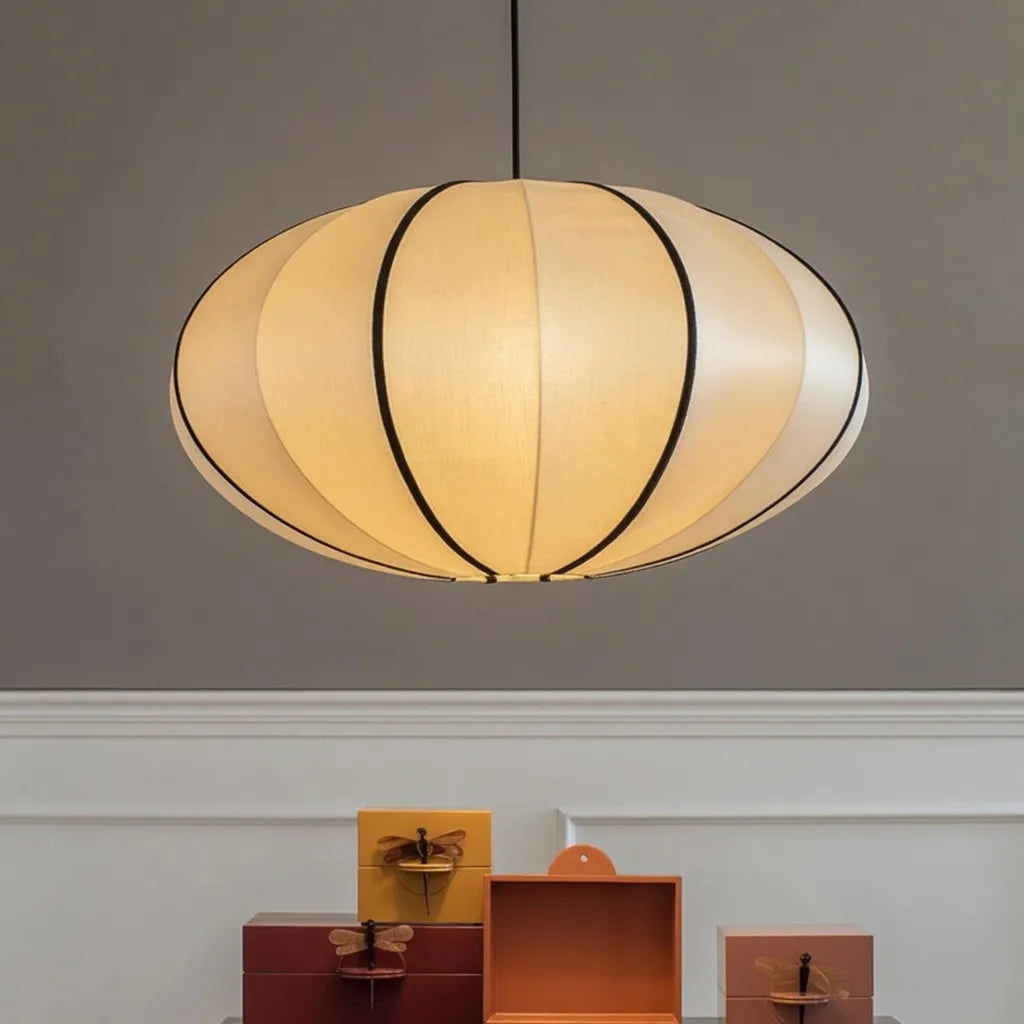 Willa Japandi Handcrafted Silk Pendant Light