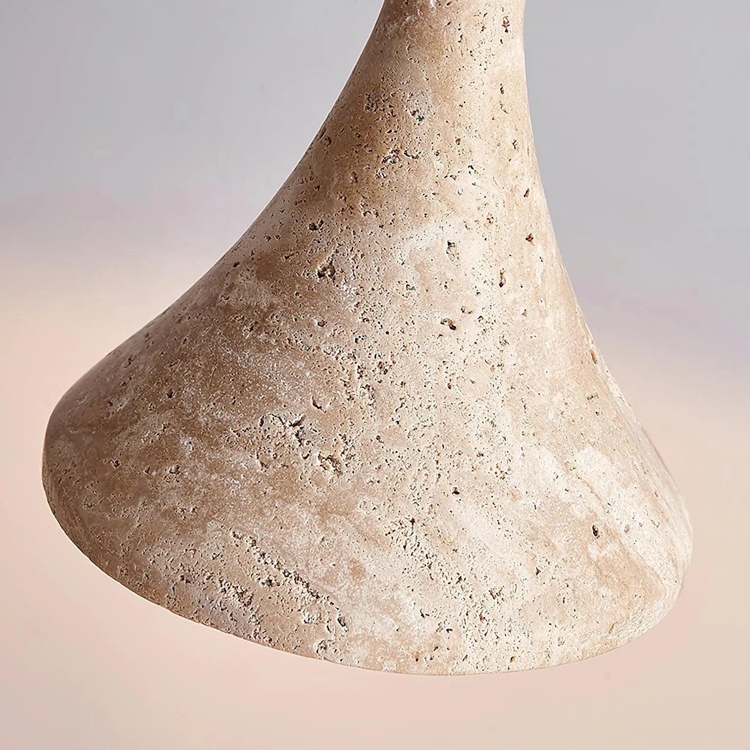 Ariette Japandi Travertine Stone Pendant Light