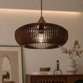 Ottilie Japandi Halo-Inspired Natural Wood Pendant Light