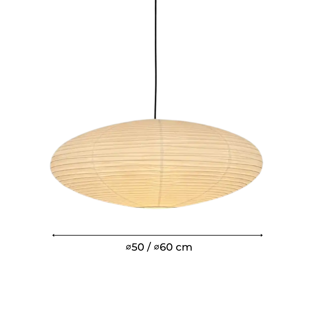 Japandi Sculpted Paper Pendant Light with Organic Form