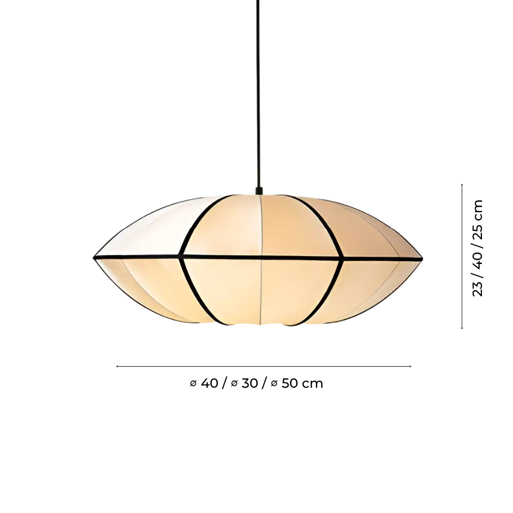 Japandi Silk Veil Pendant Light