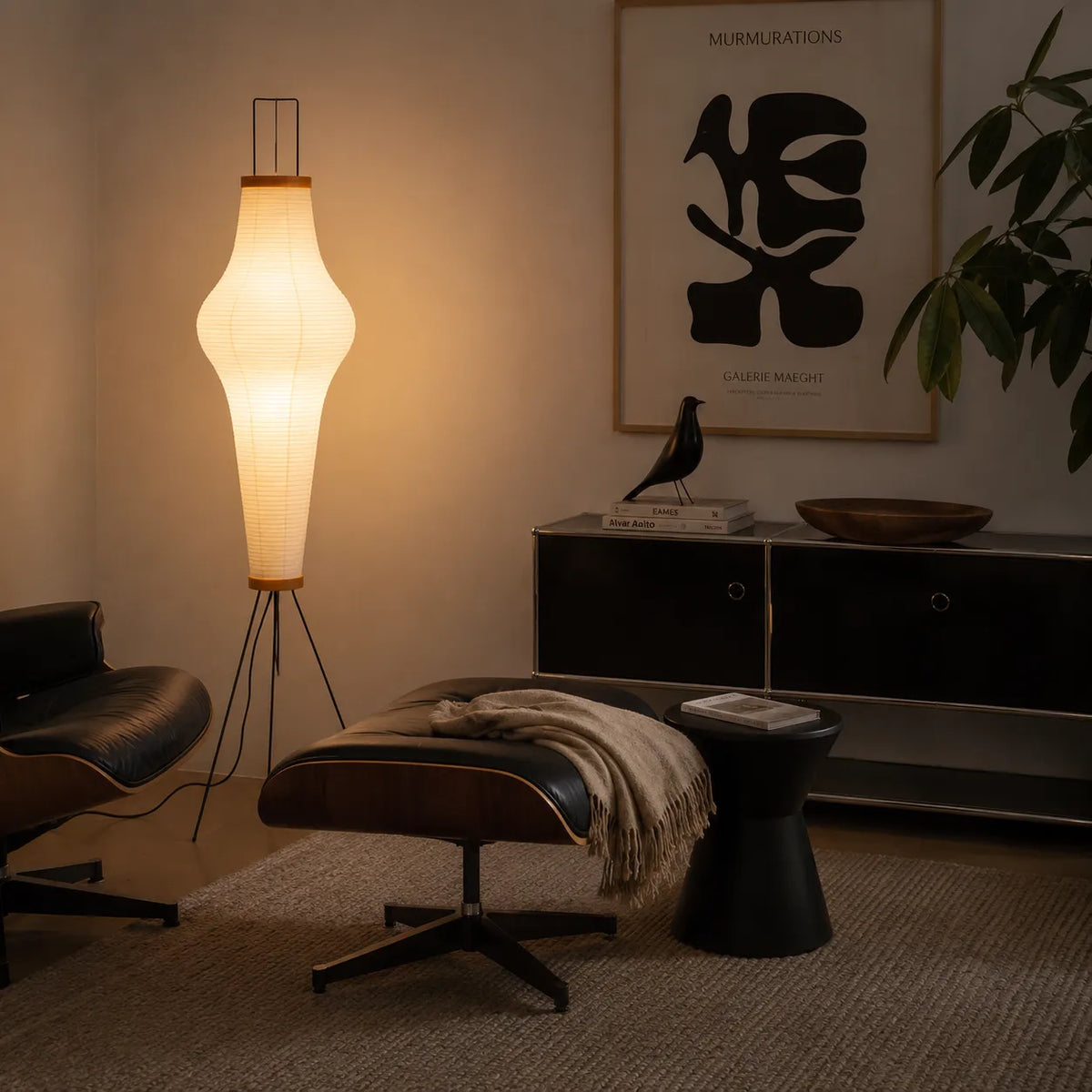Odelia Japanese Mulberry Paper Floor Lamp