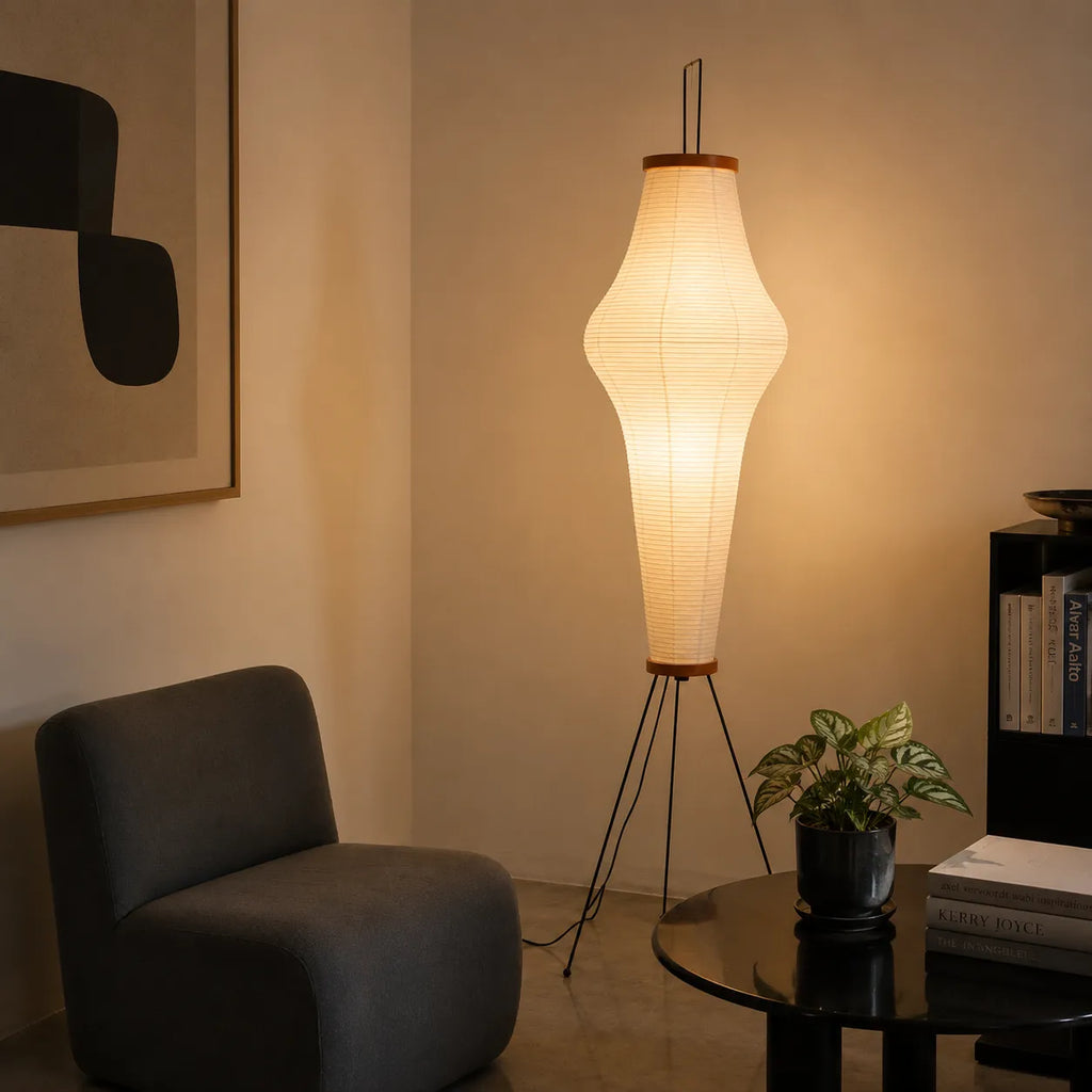 Odelia Japanese Mulberry Paper Floor Lamp