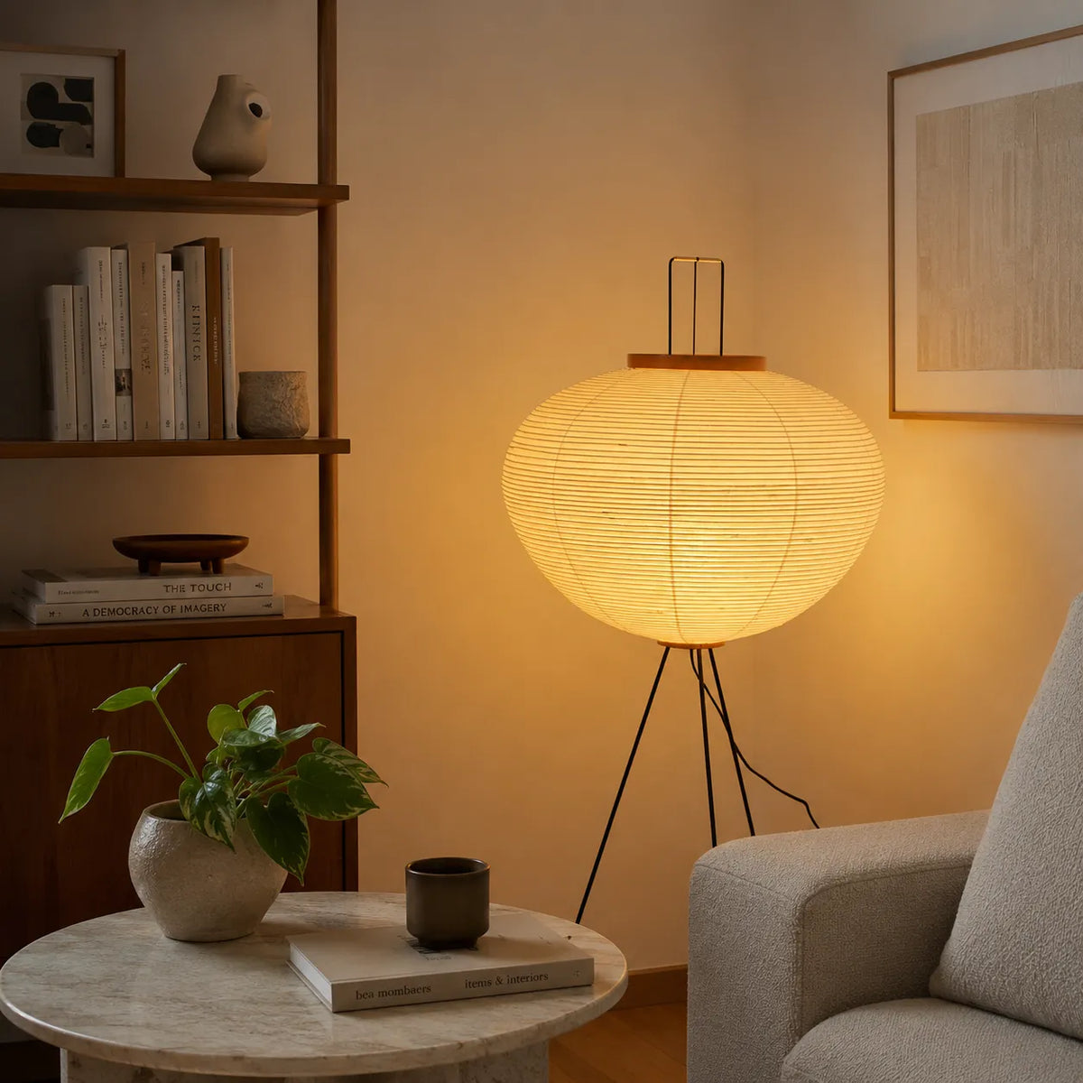 Odelia Japanese Mulberry Paper Floor Lamp