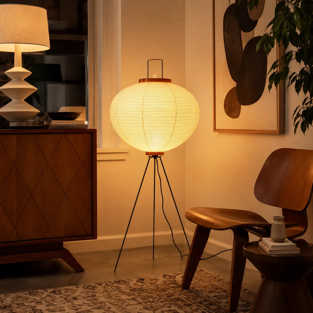 Odelia Japanese Mulberry Paper Floor Lamp