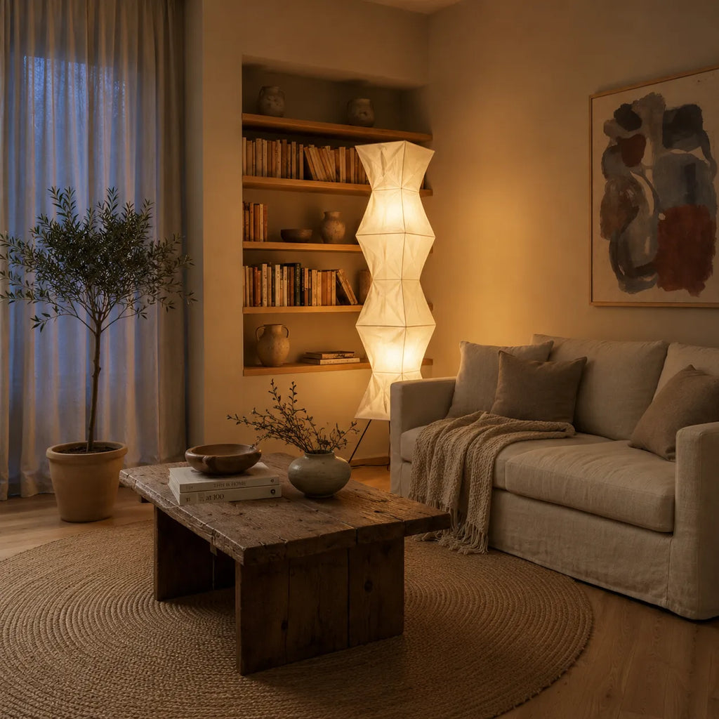 Odelia Japanese Mulberry Paper Floor Lamp