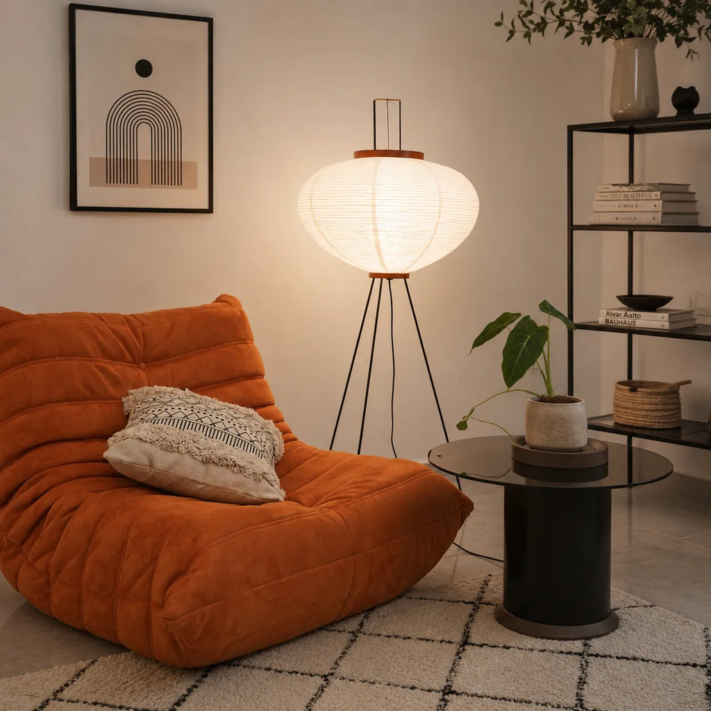 Odelia Japanese Mulberry Paper Floor Lamp