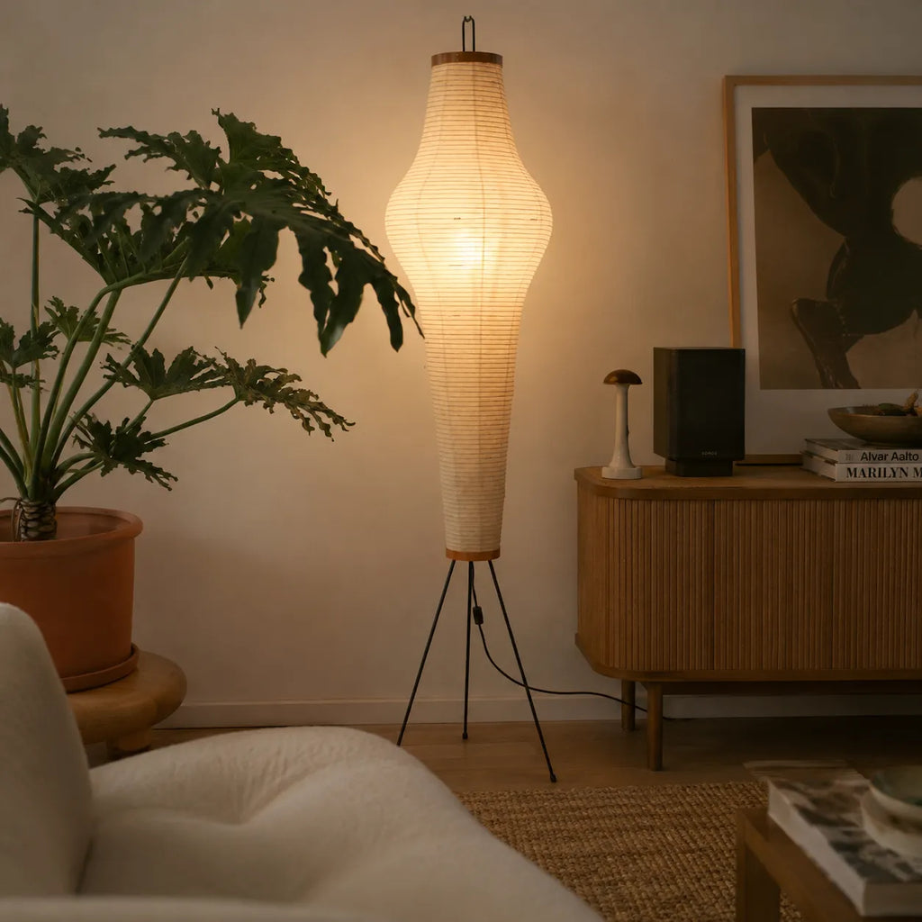Odelia Japanese Mulberry Paper Floor Lamp