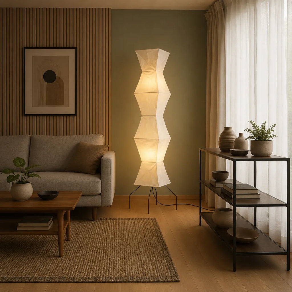 Odelia Japanese Mulberry Paper Floor Lamp