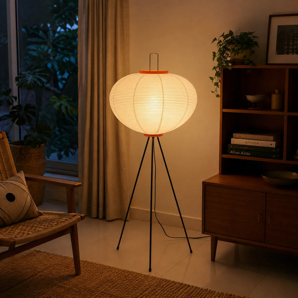 Odelia Japanese Mulberry Paper Floor Lamp